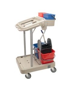 carrello pulizie multiuso con secchi