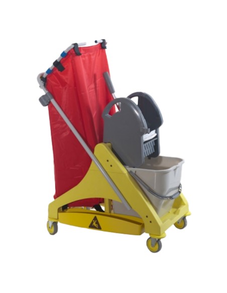 carrello pulizie multiuso con secchio