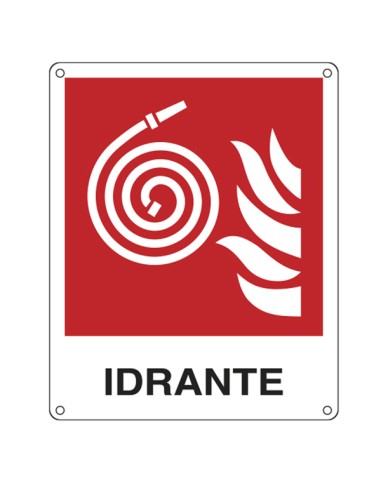 Cartello segnalatore - 25x31 cm - IDRANTE -...