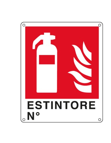 Cartello segnalatore - 25x31 cm - estintore -...