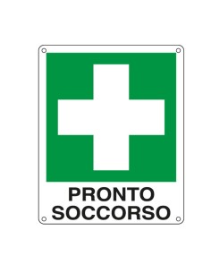 Cartello segnalatore - 12x14,5 cm - PRONTO SOCCORSO -...