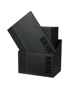 Porta menu' in box colore nero 2