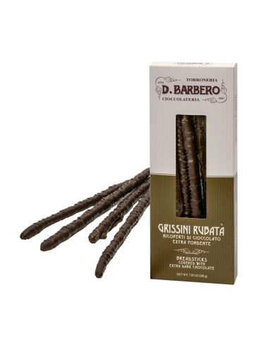 Grissini  ricoperti di cioccolato fondente