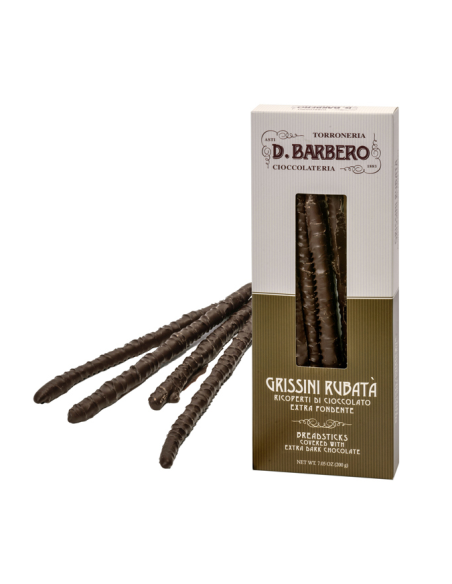 Grissini  ricoperti di cioccolato fondente
