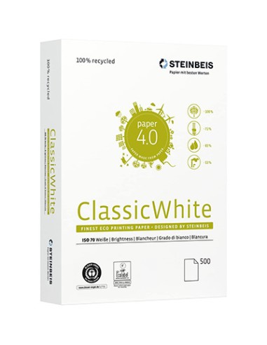 Carta fotocopie A4 riciclata Classic White gr.80