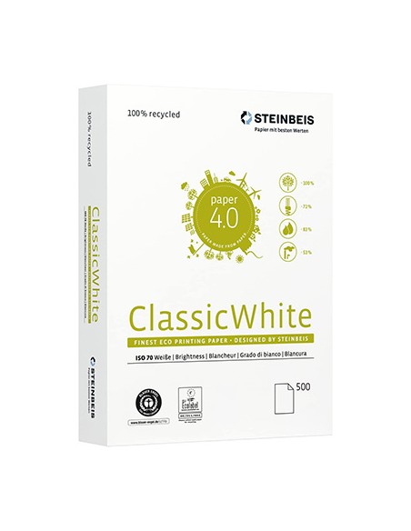 Carta fotocopie A4 riciclata Classic White gr.80