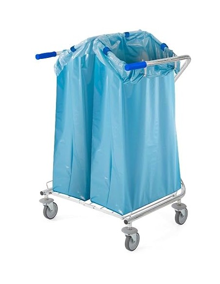 Carrello Portasacco Professionale utilizzato per la raccolta consistente di rifiuti