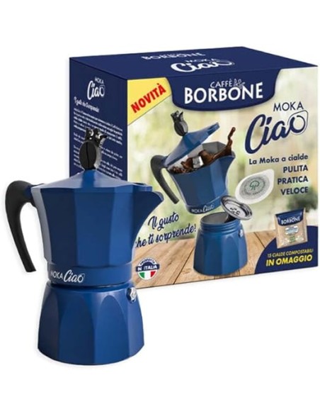 Borbone Caffè Moka Ciao Moka a Cialde con 15 Cialde Compostabili in Omaggio 108g - Novità 2025