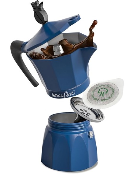 Borbone Caffè Moka Ciao Moka a Cialde con 15 Cialde Compostabili in Omaggio 108g - Novità 2025