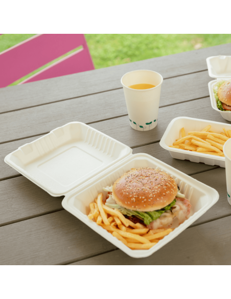 scatola per asporto hamburger 2 Prodotto realizzato con fibre vegetali