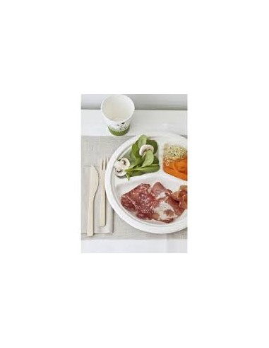 Piatto, 3 compartimenti Ø 26 cm Bianco