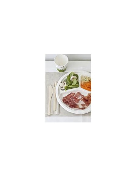 Piatto, 3 compartimenti Ø 26 cm Bianco