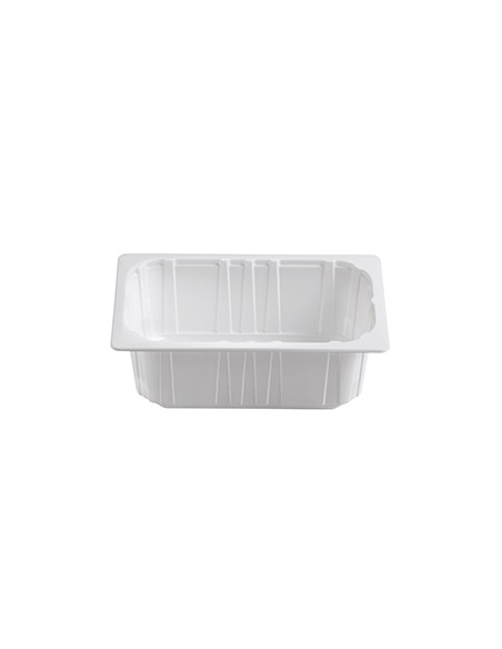 Vassoi Gastronomia Termosaldabili Capacità 2.000 ml, 26,25 x 16,12 x 7 cm, Bianco