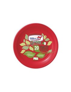 Piatto dessert compostabile rosso