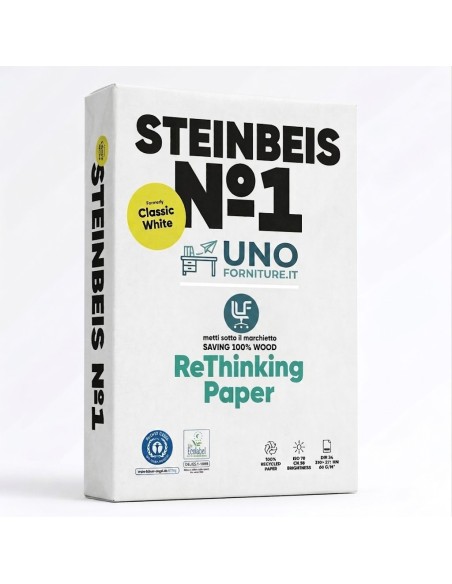 Carta Riciclata Steinbeis No. 1 A4 80g – Box 5 Risme da 500 fogli – unoforniture.it