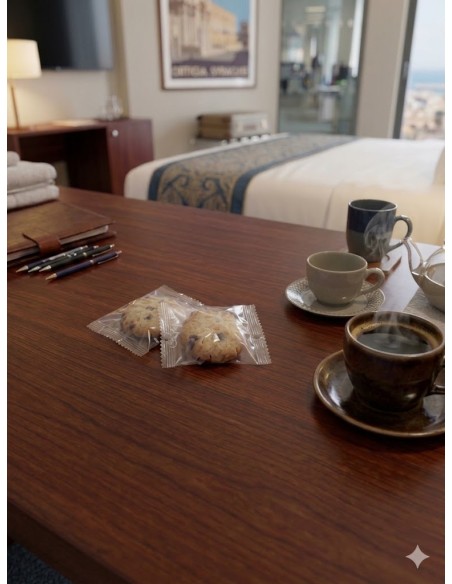 Biscotti per Hotel e B&B (200 Pezzi) - Frollini Monoporzione al Cioccolato