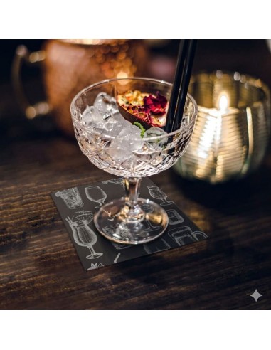 Tovagliolo Drink Nero Bar, Lounge, Eventi,...