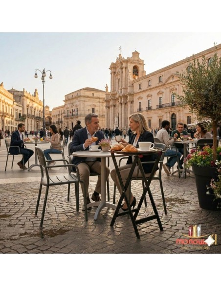 Cavalletto Portavassoio Pieghevole Nero Supporto Vassoio Bar Pub Catering