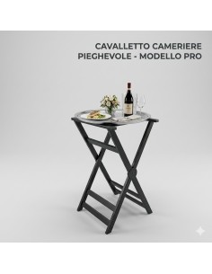 Reggivassoio Cavalletto Portavassoio Pieghevole Nero... 2