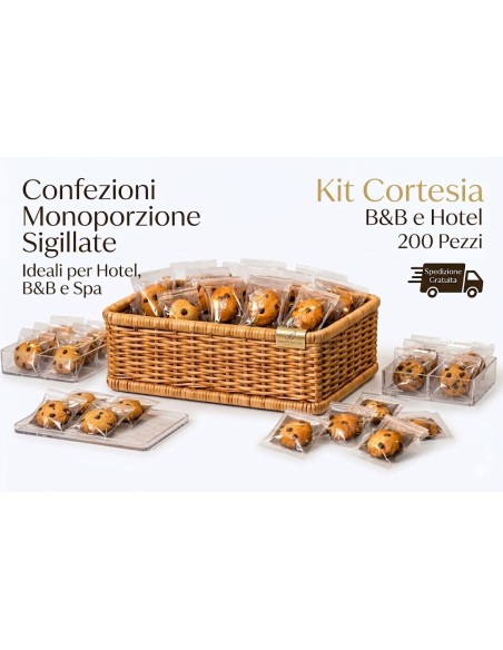 200 Biscotti Cortesia B&B Hotel Monoporzione Frollini Welcome Kit Linea Caffè