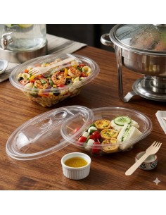Kit Catering Premium: Contenitore Ovale Trasparente con...