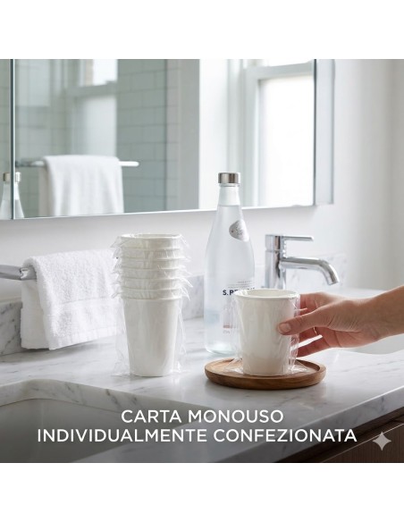 Set 1000 Bicchieri Monouso in Carta 240 cc – Imbustati Singolarmente
