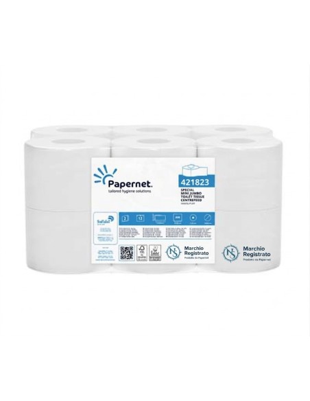 Carta Igienica Mini Jumbo Centrefeed ad Estrazione Interna - 100% Pura Cellulosa