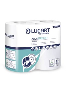 Carta igienica 2 veli Aquastream 14 confezioni da 4 rotoli