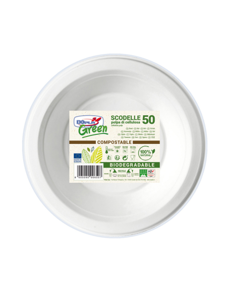 Scodelle biodegradabili - Ø 175 mm - Green