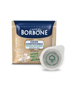 Cialde Borbone miscela blu in carta compostabili