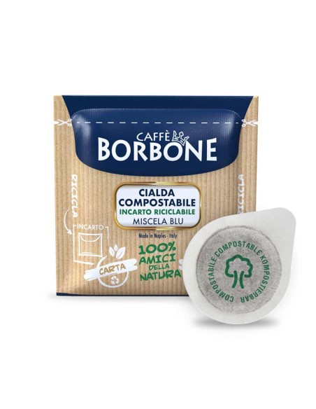 Cialde Borbone miscela blu in carta compostabili