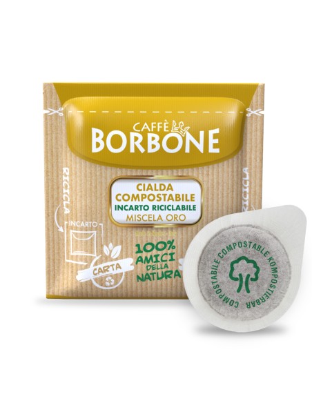 Cialde Borbone miscela oro  in carta compostabili