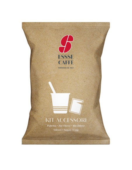 Serving kit - 50 bicchierini + 50 bustine zucchero + 50 palettine