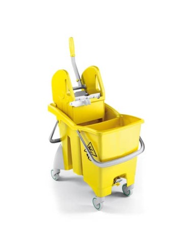 carrello a 2 vasche per la pulizia